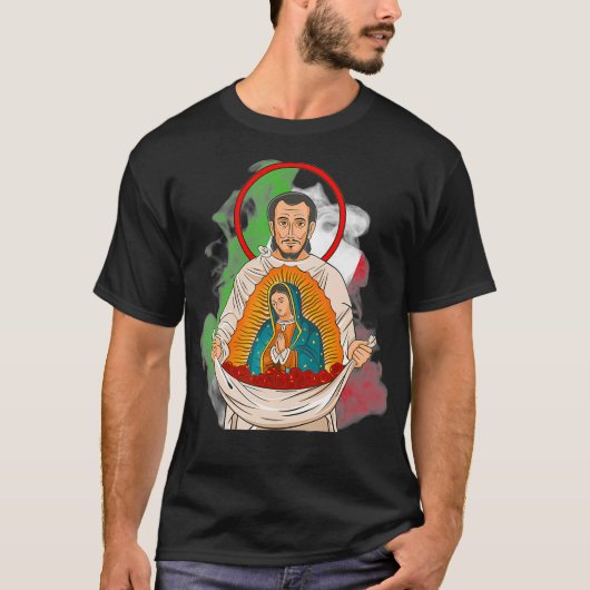 St Juan Diego y Virgen de Guadalupe T-shirt (Voorkant)