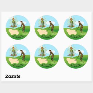 St. Judas Taddeus & Panische Golfer Ronde Sticker