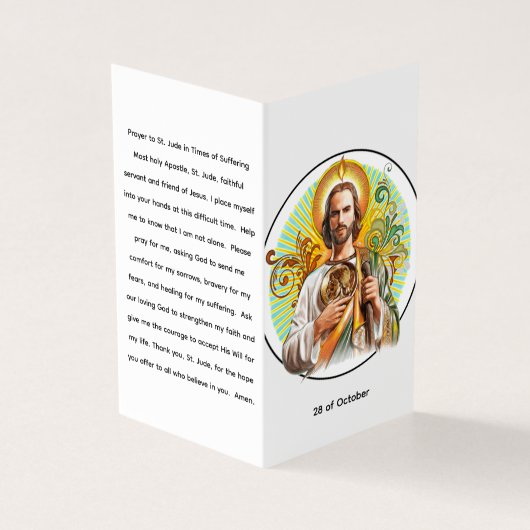 St. Judas Thaddeus Gebedskaart Kaart (Buitenkant)