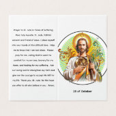 St. Judas Thaddeus Gebedskaart Kaart (Buitenkant ongevouwen)