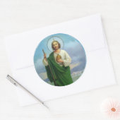 St. Jude de Apostle Neef van Jezus Ronde Sticker (Envelop)
