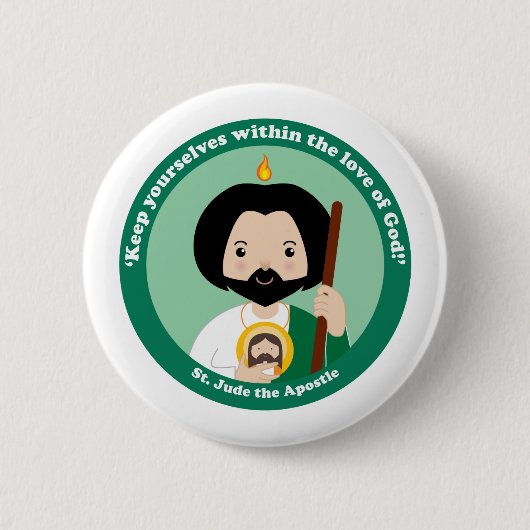 St. Jude de Apostle Ronde Button 5,7 Cm (Voorkant)