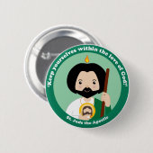 St. Jude de Apostle Ronde Button 5,7 Cm (Voorkant /achterkant)