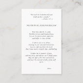 St. Jude Foto Gebedskaart voor ziekte Visitekaartje (Achterkant)