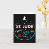 St Jude-patiënt Ty Rocket-illustratie Kaart (Gele Bloem)