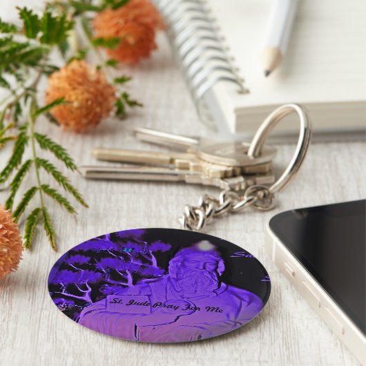 St. Jude Pray voor mij Sleutelhanger (Zijkant)