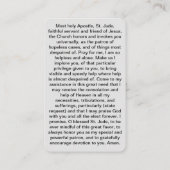 St. Jude Prayer Kaart : Gabi na uren Visitekaartje (Achterkant)