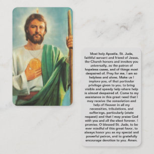 St. Jude Prayer-kaart : Gabi na uren Visitekaartje