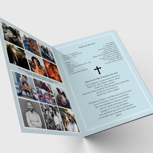 St Jude Spanish Funeral Programs, Folded Program Programma