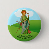St Jude Thaddeus, Aangeroepen voor moeilijke golfs Ronde Button 5,7 Cm (Voorkant)