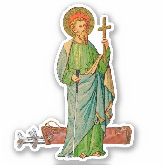St Jude Thaddeus, Aangeroepen voor moeilijke golfs Sticker (Voorkant)