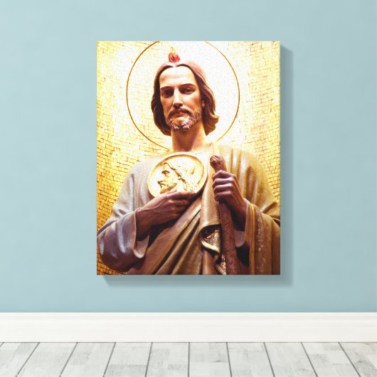 St Jude Thaddeus, beschermheer van het onmogelijke Canvas Afdruk (Insitu (Houten vloer))
