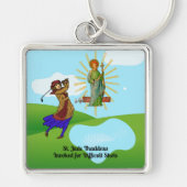 St. Jude Thaddeus & Intrepid Vrouw Golfer Sleutelhanger (Voorkant)