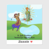 St. Jude Thaddeus & Intrepid Vrouw Golfer Sticker (Vel)