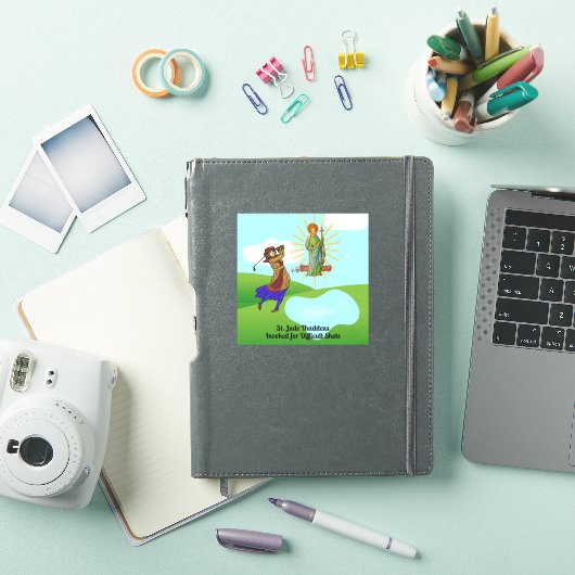 St. Jude Thaddeus & Intrepid Vrouw Golfer Sticker (iPad Cover)