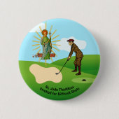 St. Jude Thaddeus & Paniekzaaide Duffer Ronde Button 5,7 Cm (Voorkant)