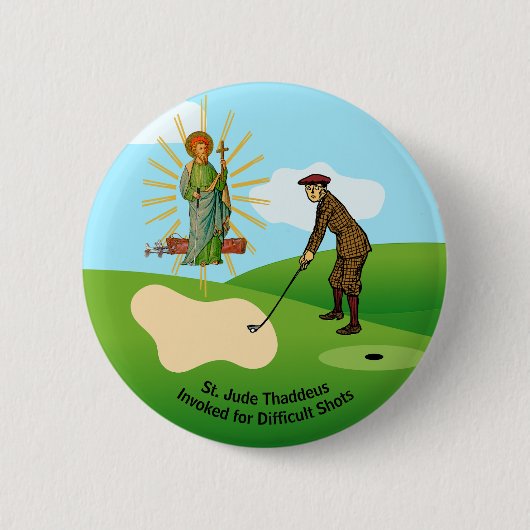 St. Jude Thaddeus & Paniekzaaide Duffer Ronde Button 5,7 Cm (Voorkant)