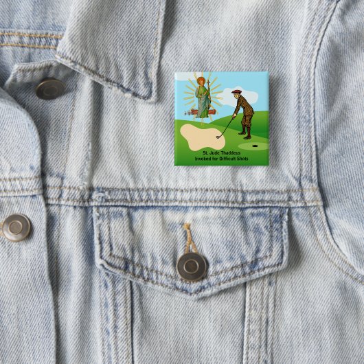 St. Jude Thaddeus & Paniekzaaide Duffer Vierkante Button 5,1 Cm (In situ)