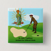 St. Jude Thaddeus & Paniekzaaide Duffer Vierkante Button 5,1 Cm (Voorkant)