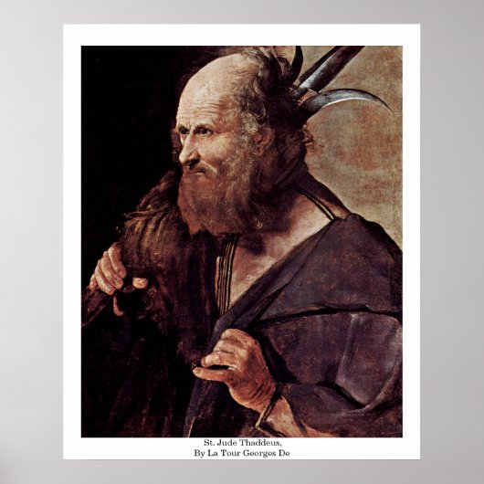 St. Jude Thaddeus, van La Tour Georges de Poster (Voorkant)