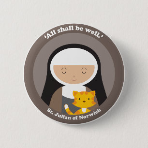 St. Julian van Norwich Ronde Button 5,7 Cm
