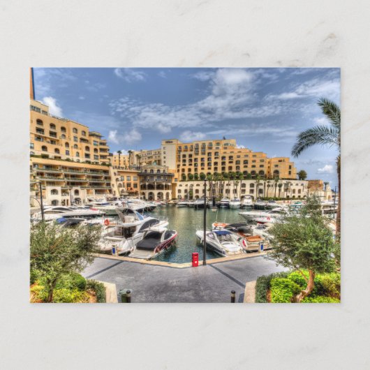 St Julians Portomaso Marina Briefkaart (Voorkant)