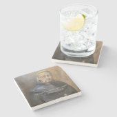 St Junipero Serra Coaster Stenen Onderzetter (Zijkant)