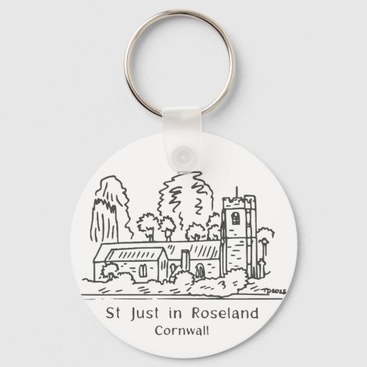 St Just in Roseland church keyring Sleutelhanger (Voorkant)