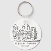 St Just in Roseland church keyring Sleutelhanger (Achterkant)