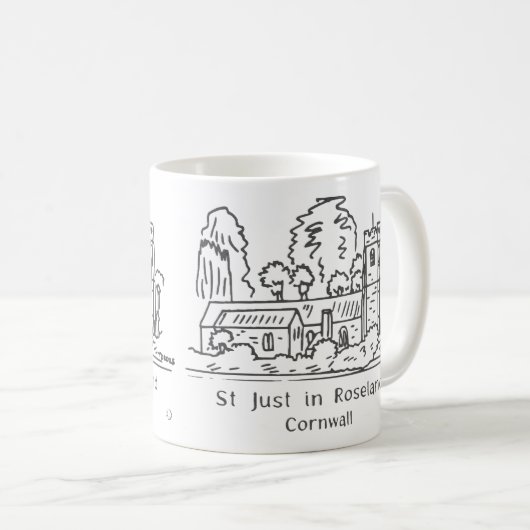 St Just in Roseland Church Mok (Voorkant rechts)