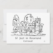 St Just in Roseland kaart (Voorkant)