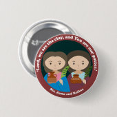 St. Justa & St. Rufina Ronde Button 5,7 Cm (Voorkant /achterkant)