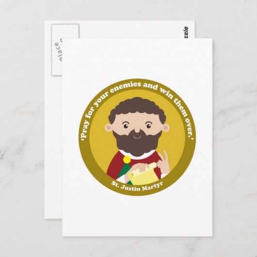 St. Justin Martyr Briefkaart (Voorkant / Achterkant)