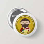 St. Justin Martyr Ronde Button 5,7 Cm (Voorkant /achterkant)