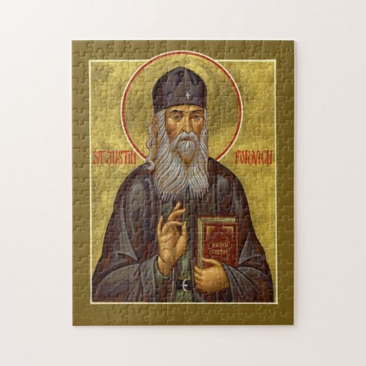 St. Justin Popovic Orthodox Christian Icon Legpuzzel (Verticaal)