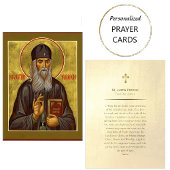 St. Justin Popovic Orthodox Christian Prayer Card  Plaatskaartje