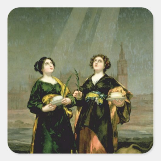 St. Justina en St. Rufina, 1817 Vierkante Sticker (Voorkant)