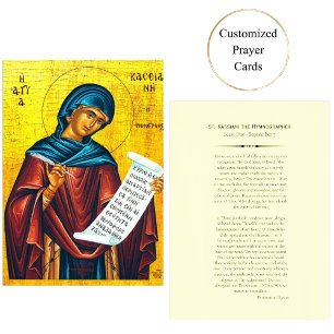 St. Kassiani Orthodox Christelijk Gebed Kaart Plaatskaartje