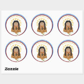 St. Kateri Ronde Sticker (Vel)