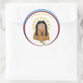 St. Kateri Ronde Sticker (Tas)
