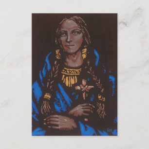 St. Kateri Tekakmet a Prayer Kaart