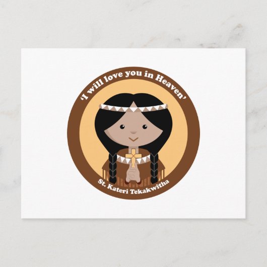 St. Kateri Tekakwitha Briefkaart (Voorkant)