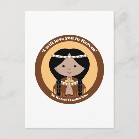 St. Kateri Tekakwitha Briefkaart (Voorkant)