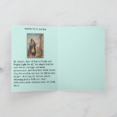 St. Kateri Tekakwitha Indiaan met Rosary Cross Bedankkaart (Binnen)