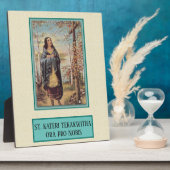 St. Kateri Tekakwitha Indiaan met Rosary Cross Fotoplaat (Zijkant)