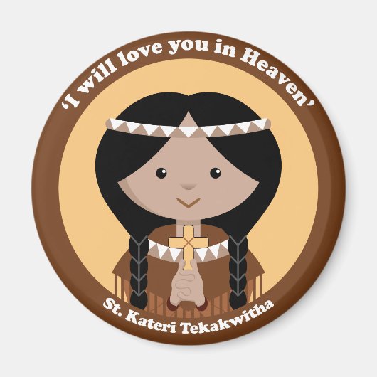 St. Kateri Tekakwitha Magneet (Voorkant)
