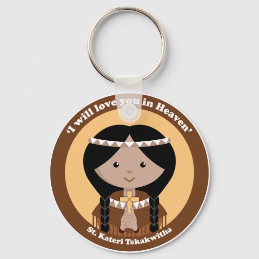 St. Kateri Tekakwitha Sleutelhanger (Voorkant)