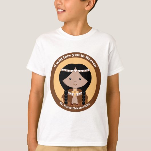 St. Kateri Tekakwitha T-shirt (Voorkant)