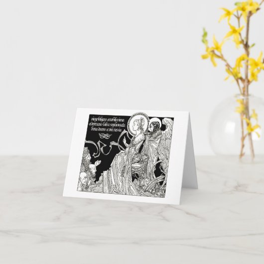 St. Katherine of Alexandria Notecard Kaart (Gele Bloem)