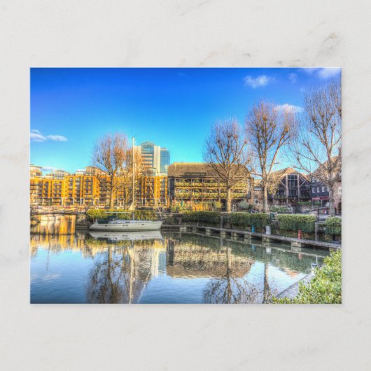 St Katherines Dock London Briefkaart (Voorkant)